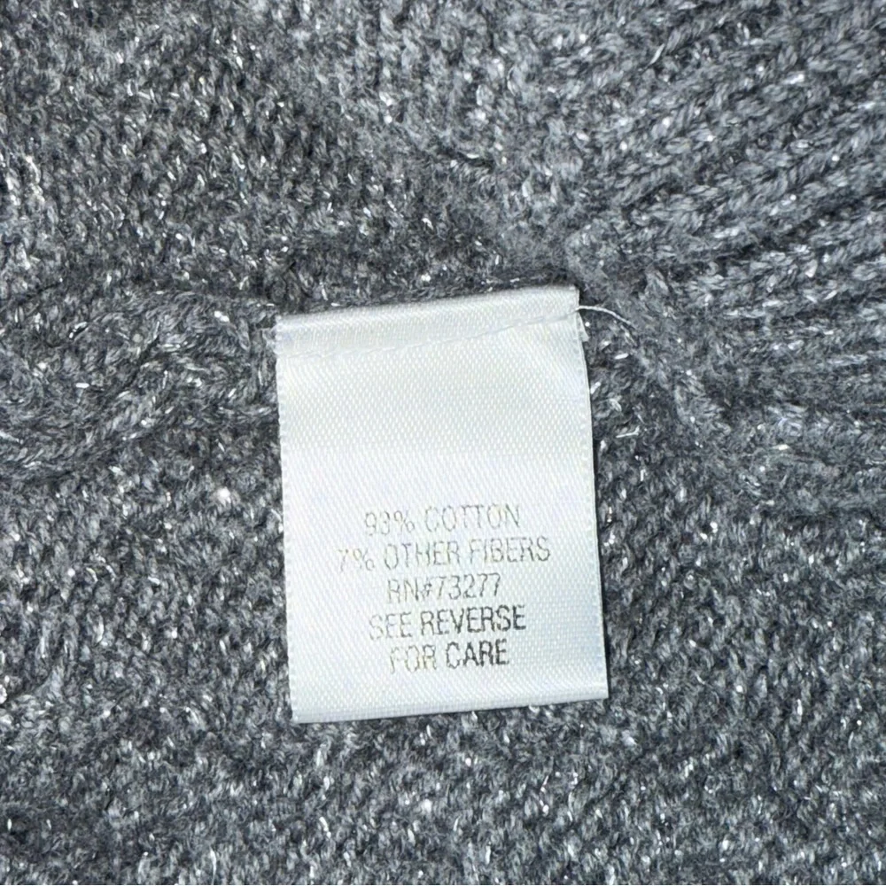 Croft & Barrow Gray Cable Knit Sweater XL Cozy Classic Fall Winter - Picture 6 of 8